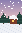 A snowy cabin among pines