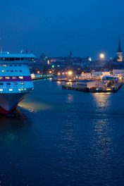 Tallinn harbour at dusk